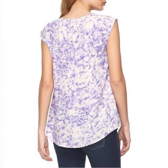 JUICY COUTURE Top Blouse Tie-Dye Sequin Peasant Boho Purple - Picture 3 of 8